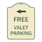Signmission Free Valet Parking with Left Arrow Heavy-Gauge Aluminum Architectural Sign, 24" x 18", TG-1824-23943 A-DES-TG-1824-23943 - alternate 1